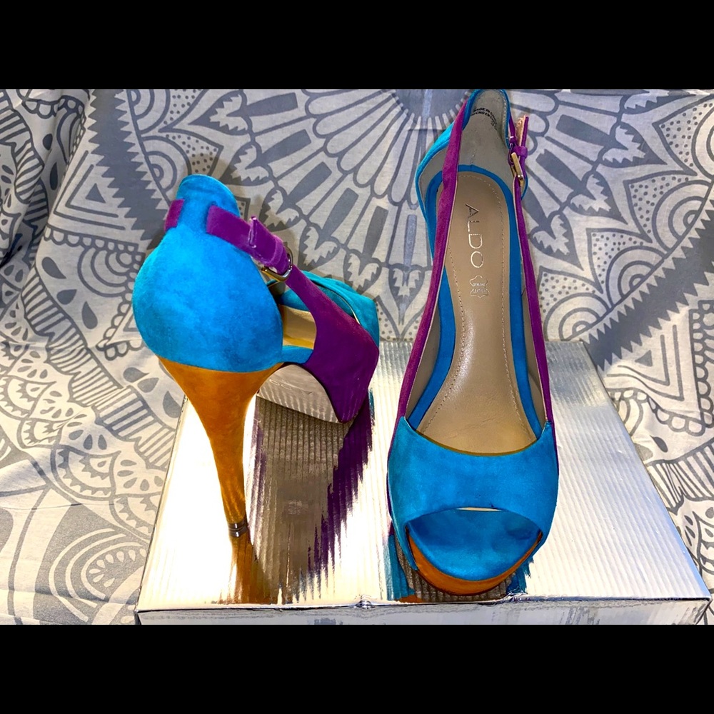 Aldo multicolor heels size 9